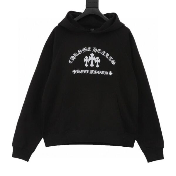 designer,replica,clothing,fake,1:1,lv,luxury,high quality Chrome Hearts Sanskrit cross-embroidery sweatshirt (363B)