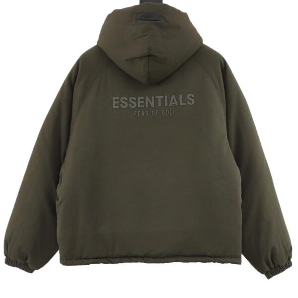 designer,replica,clothing,fake,1:1,lv,luxury,high quality Fear of God fog essential double row silicone letter hooded cotton jacket (5217)