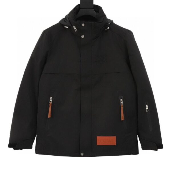 designer,replica,clothing,fake,1:1,lv,luxury,high quality Loewe leather label embroidered logo down jacket (7BC6)