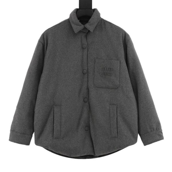 designer,replica,clothing,fake,1:1,lv,luxury,high quality MiuMiu velvet pocket cashmere down jacket (3D6B)