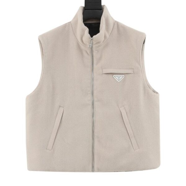 designer,replica,clothing,fake,1:1,lv,luxury,high quality Prada wool triangle down vest (6A87)