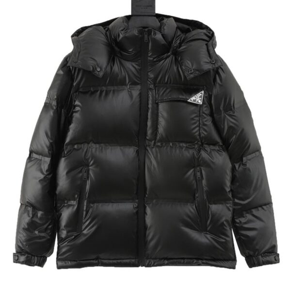 designer,replica,clothing,fake,1:1,lv,luxury,high quality Prada classic triangle logo detachable down jacket (AD59)