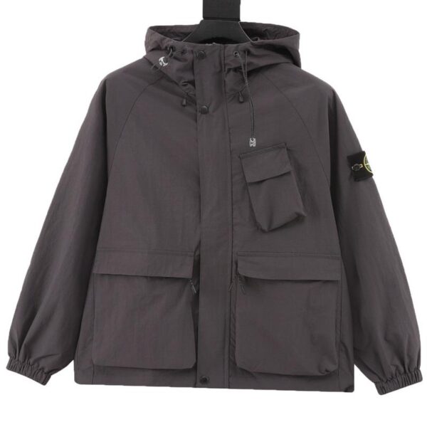 designer,replica,clothing,fake,1:1,lv,luxury,high quality Stone Island functional zipper hooded jacket (1D0D)
