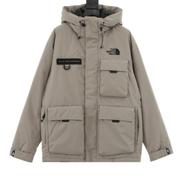 designer,replica,clothing,fake,1:1,lv,luxury,high quality The North Face multi-pocket workwear hooded down jacket (F8A9)