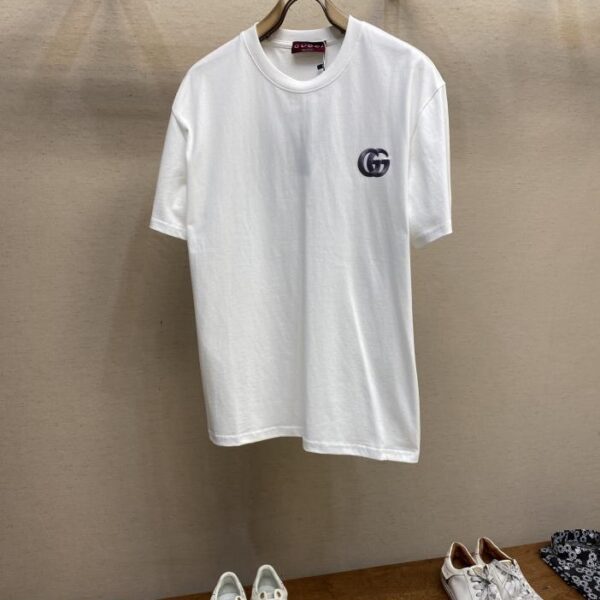 designer,replica,clothing,fake,1:1,lv,luxury,high quality Gucci GG embroidered pattern short-sleeved T-shirt for men and women (B738)