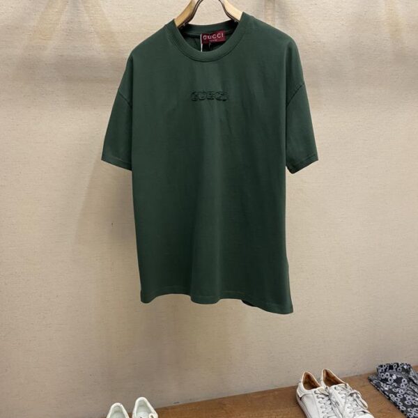 designer,replica,clothing,fake,1:1,lv,luxury,high quality Gucci Gucci small letters embroidered short sleeves on the chest (7874)