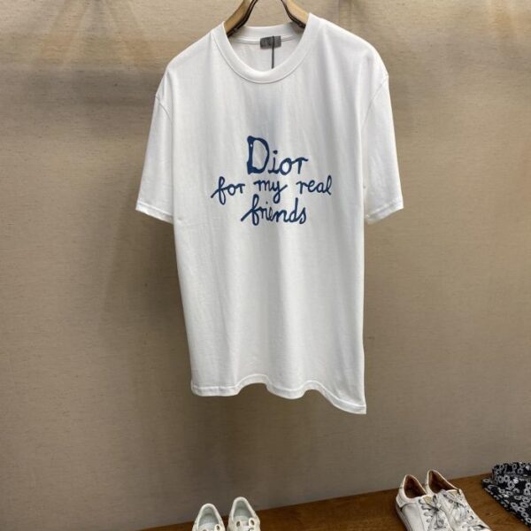 designer,replica,clothing,fake,1:1,lv,luxury,high quality Dior Men Summer 25ss Letter Printed Short Sleeve Unisex (BDDE)