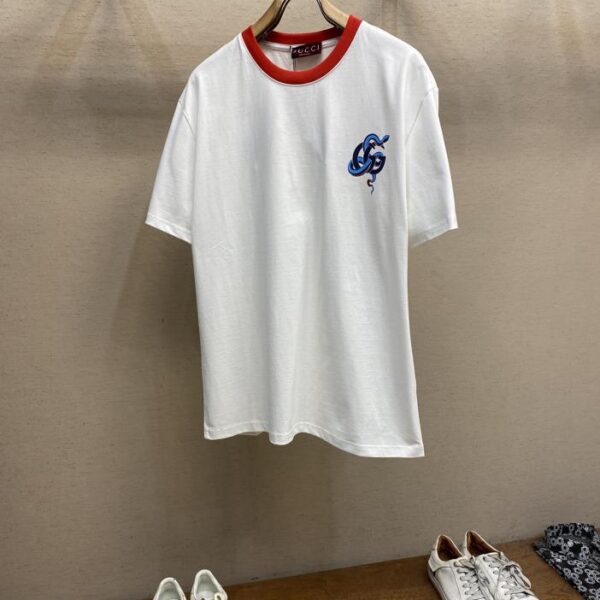 designer,replica,clothing,fake,1:1,lv,luxury,high quality Gucci Gucci 25 series new printed short-sleeved T-shirt (EB1E)