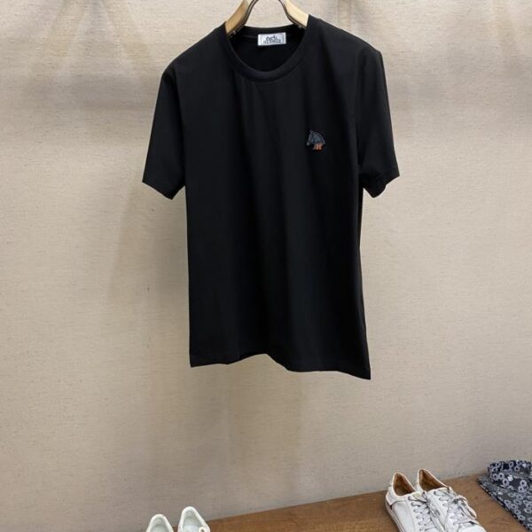 designer,replica,clothing,fake,1:1,lv,luxury,high quality Hernes pure cotton stretch cotton short-sleeved T-shirt (C8E4)