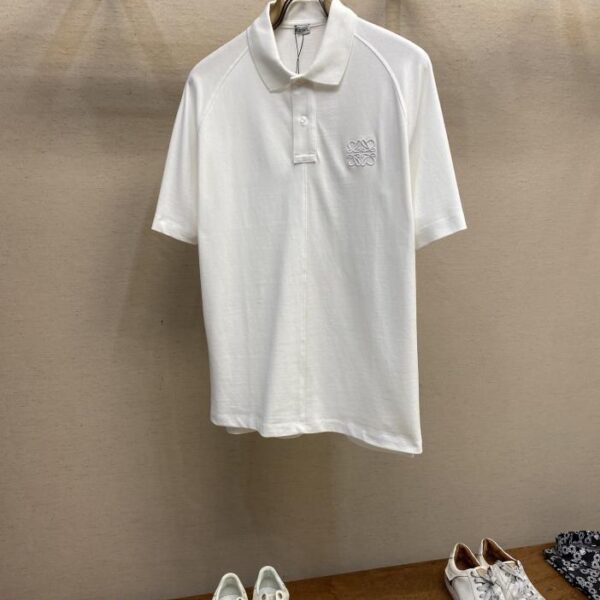 designer,replica,clothing,fake,1:1,lv,luxury,high quality Loewe POLO shirt lapel upper body versatile half-sleeve high version pure cotton classic short sleeve (4277)