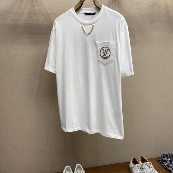 designer,replica,clothing,fake,1:1,lv,luxury,high quality LV LV men’s and women’s tee T-shirt spring and summer new style (790E)