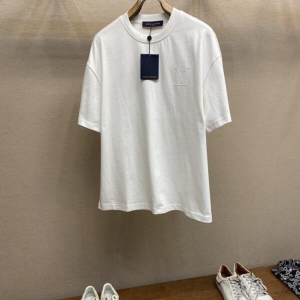 designer,replica,clothing,fake,1:1,lv,luxury,high quality LV pure cotton stretch cotton short-sleeved T-shirt (06B7)