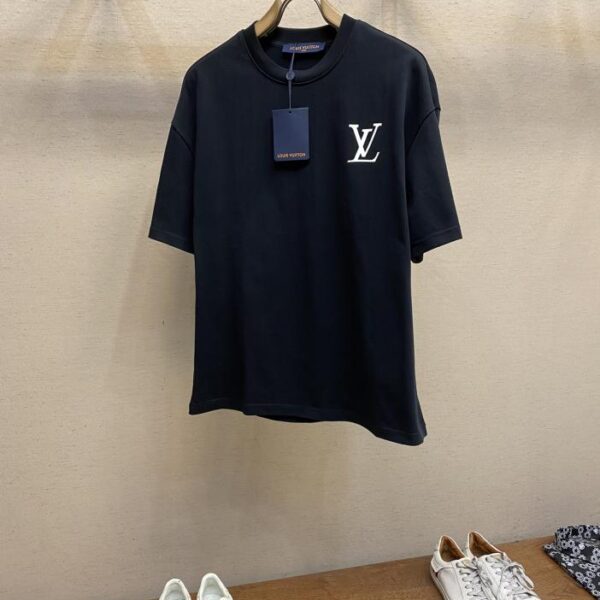 designer,replica,clothing,fake,1:1,lv,luxury,high quality LV pure cotton stretch cotton short-sleeved T-shirt (D048)