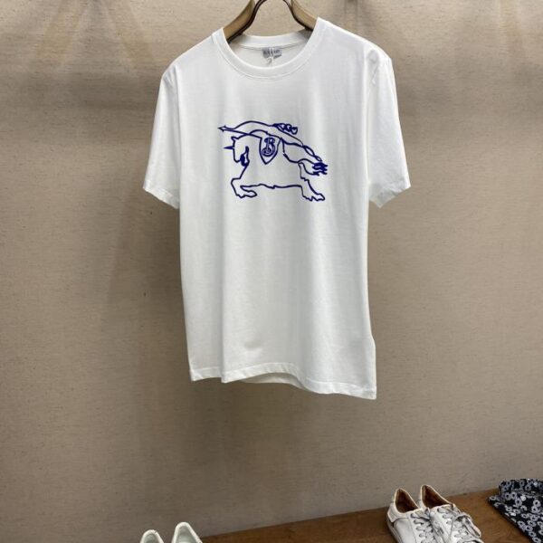 designer,replica,clothing,fake,1:1,lv,luxury,high quality Burberry cotton stretch cotton short-sleeved T-shirt (6BA0)