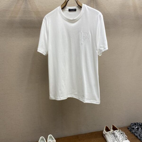 designer,replica,clothing,fake,1:1,lv,luxury,high quality DG 25ss new embroidered logo short sleeves (60BA)