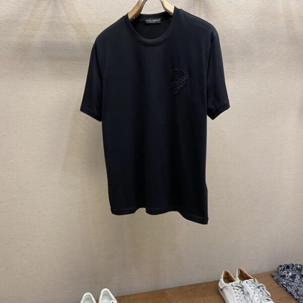 designer,replica,clothing,fake,1:1,lv,luxury,high quality DG 25ss new embroidered logo short sleeves (74C2)