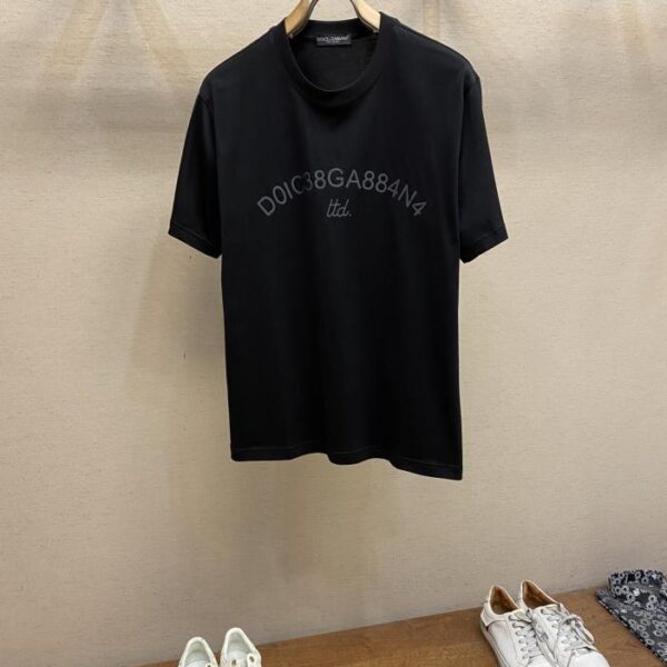 designer,replica,clothing,fake,1:1,lv,luxury,high quality DG 25ss new embroidered logo short sleeves (84A8)