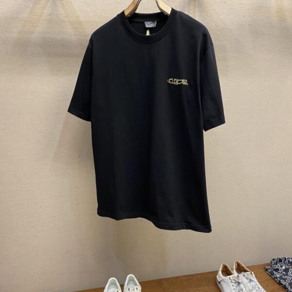 designer,replica,clothing,fake,1:1,lv,luxury,high quality Dior CD contrast letter T-shirt (A092)