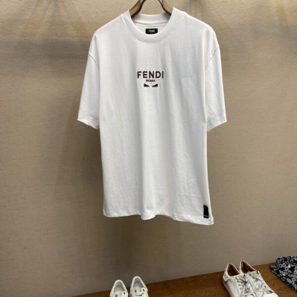 designer,replica,clothing,fake,1:1,lv,luxury,high quality Fendi 2025 spring and summer new short-sleeved round neck T-shirt (9AED)