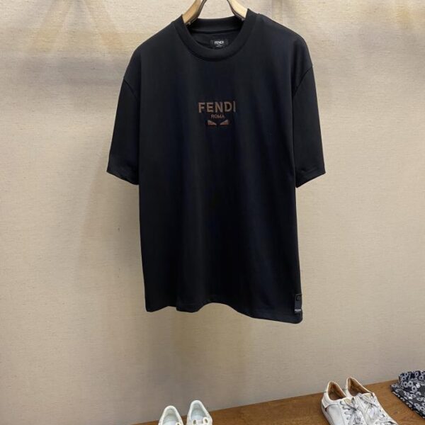 designer,replica,clothing,fake,1:1,lv,luxury,high quality Fendi 2025 spring and summer new short-sleeved round neck T-shirt (F101)