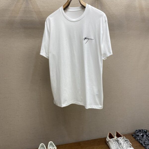 designer,replica,clothing,fake,1:1,lv,luxury,high quality Ferragamo 25ss new embroidered logo short sleeves (164A)