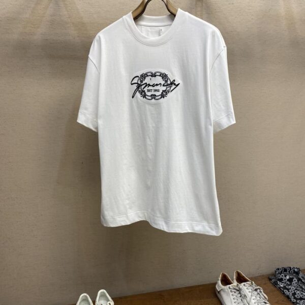 designer,replica,clothing,fake,1:1,lv,luxury,high quality Givenchy men’s and women’s short-sleeved T-shirt early spring new embroidered letter pattern short-sleeved T-shirt (FCF0)