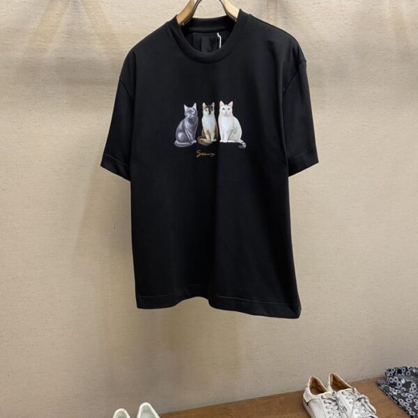 designer,replica,clothing,fake,1:1,lv,luxury,high quality Givenchy GVC cat digital direct printing T-shirt (8308)