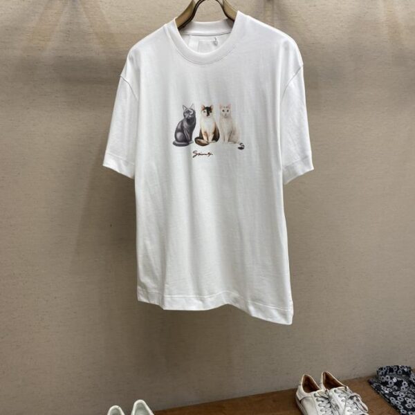designer,replica,clothing,fake,1:1,lv,luxury,high quality Givenchy GVC cat digital direct printing T-shirt (C655)