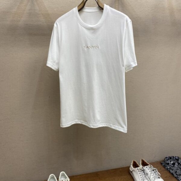 designer,replica,clothing,fake,1:1,lv,luxury,high quality LANVIN 25ss new embroidered logo short sleeves (B53F)