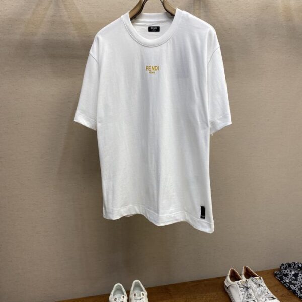 designer,replica,clothing,fake,1:1,lv,luxury,high quality Fendi 2025 spring and summer new short-sleeved round neck T-shirt (6D91)
