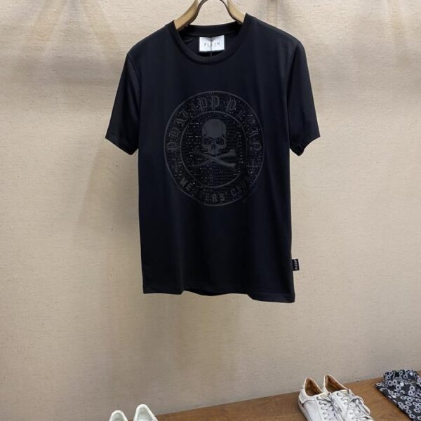 designer,replica,clothing,fake,1:1,lv,luxury,high quality PLEIN pure cotton stretch cotton short-sleeved T-shirt (F7E1)