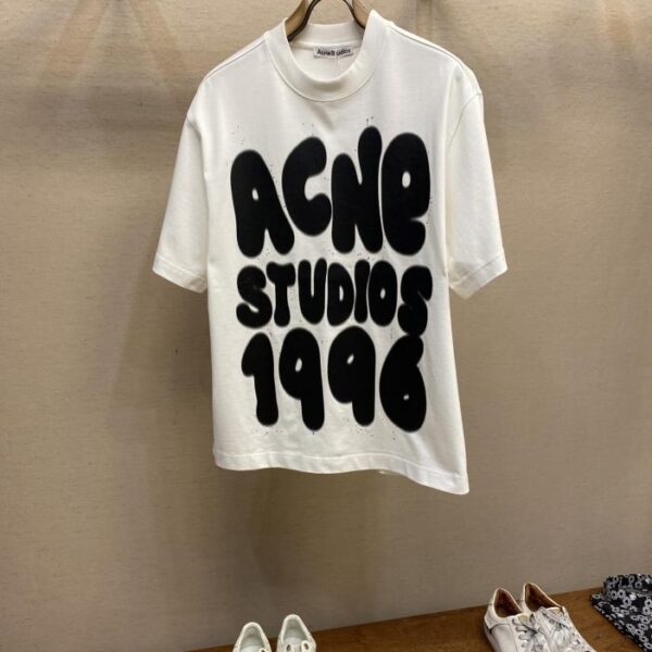 designer,replica,clothing,fake,1:1,lv,luxury,high quality Acne Studios 2025FW early spring new pure cotton splash-ink printed half-sleeved T-shirt (A322)