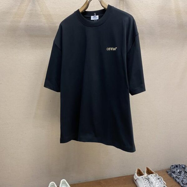 designer,replica,clothing,fake,1:1,lv,luxury,high quality OFF WHITE new pure cotton round neck loose printed short sleeves (7B25)