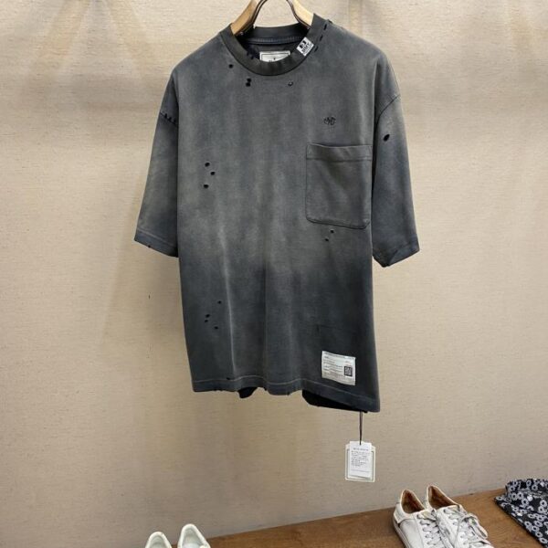 designer,replica,clothing,fake,1:1,lv,luxury,high quality MMY new washed and distressed short-sleeved T-shirt (01CA)