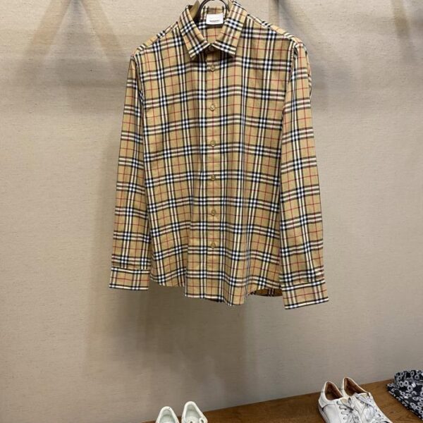designer,replica,clothing,fake,1:1,lv,luxury,high quality Burberry Vintage classic plaid casual shirt (CD1D)