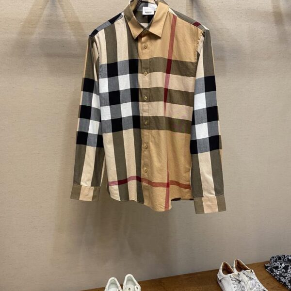 designer,replica,clothing,fake,1:1,lv,luxury,high quality Burberry Vintage classic plaid casual shirt (F927)