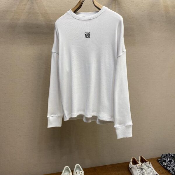 designer,replica,clothing,fake,1:1,lv,luxury,high quality Loewe new round neck embroidered bottoming long sleeves (BD63)