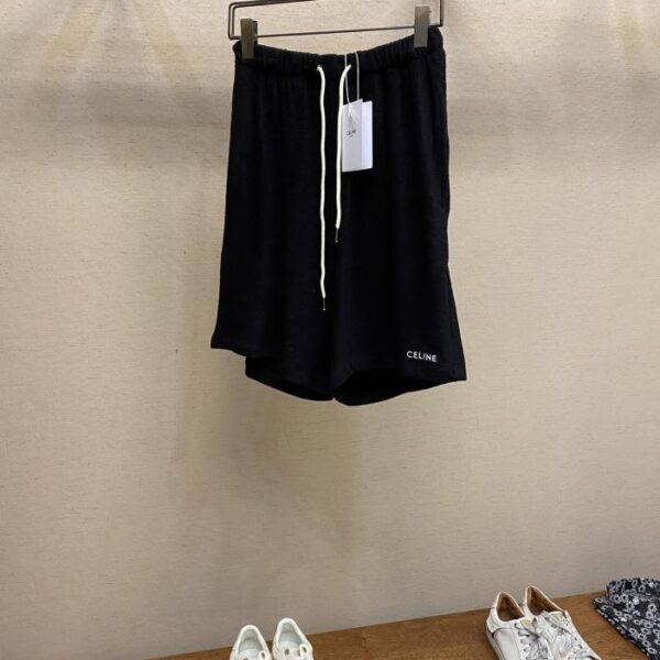 designer,replica,clothing,fake,1:1,lv,luxury,high quality Celine 2025FW Spring and Summer Series Wool Towel Cotton Shorts (018E)