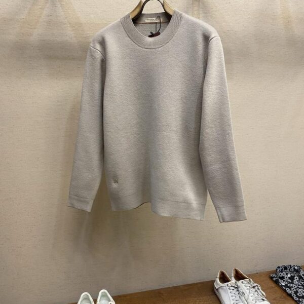 designer,replica,clothing,fake,1:1,lv,luxury,high quality BV color block three-color sweater cotton pullover crew neck sweater (DF1F)