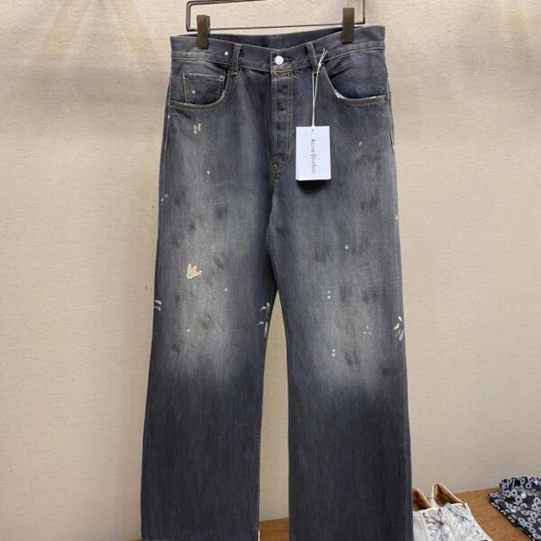 designer,replica,clothing,fake,1:1,lv,luxury,high quality Acne Studios wide-leg straight-leg flared jeans (C98F)