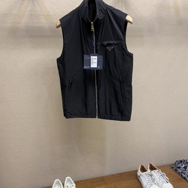 designer,replica,clothing,fake,1:1,lv,luxury,high quality Prada 2024 new men’s casual custom reversible jacket vest (D8A6)