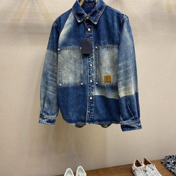 designer,replica,clothing,fake,1:1,lv,luxury,high quality LV new spring and summer sun-faded denim jacket (30AD)