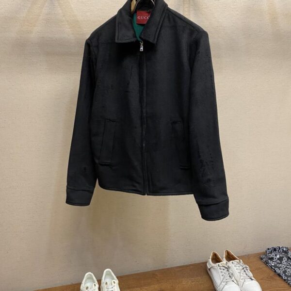 designer,replica,clothing,fake,1:1,lv,luxury,high quality Gucci GG jacquard wool zipper jacket (0247)