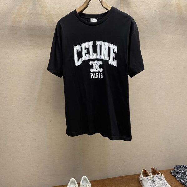 designer,replica,clothing,fake,1:1,lv,luxury,high quality PCeline Arc de Triomphe printed round neck short sleeves (5450)