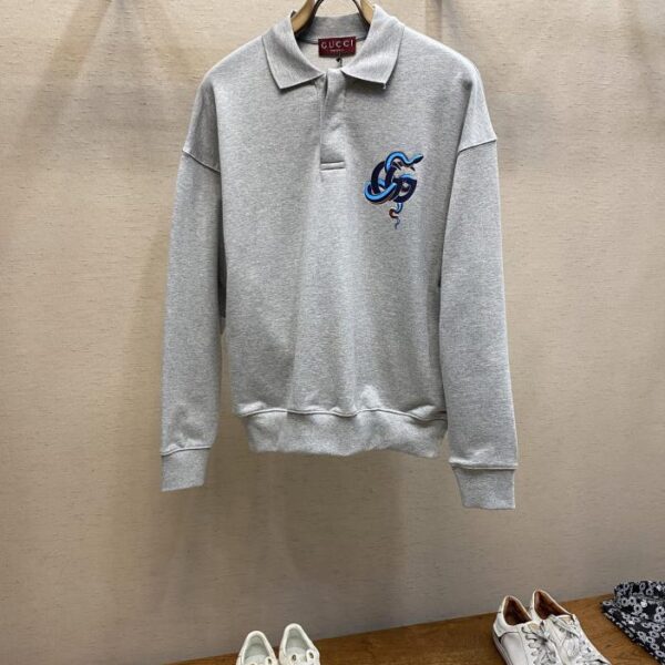 designer,replica,clothing,fake,1:1,lv,luxury,high quality Gucci GU Gray Blue Snake Suit·Sweatshirt (AFC1)