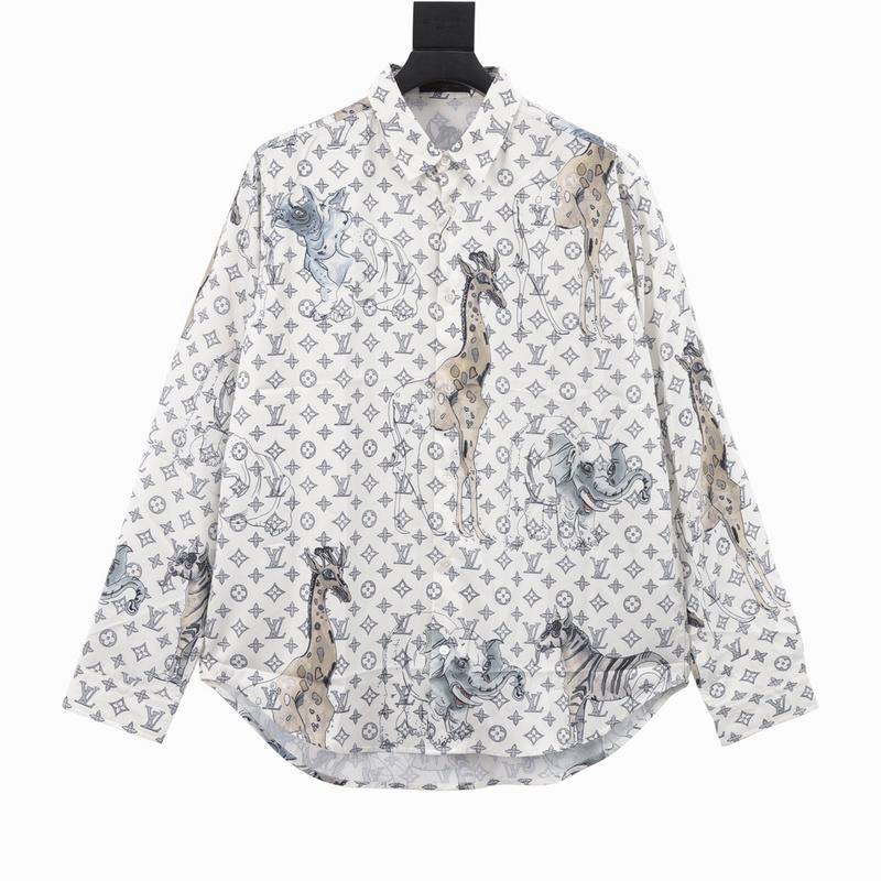 designer,replica,clothing,fake,1:1,lv,luxury,high quality LV  Zoo Limited Long Sleeve Shirt (0282)