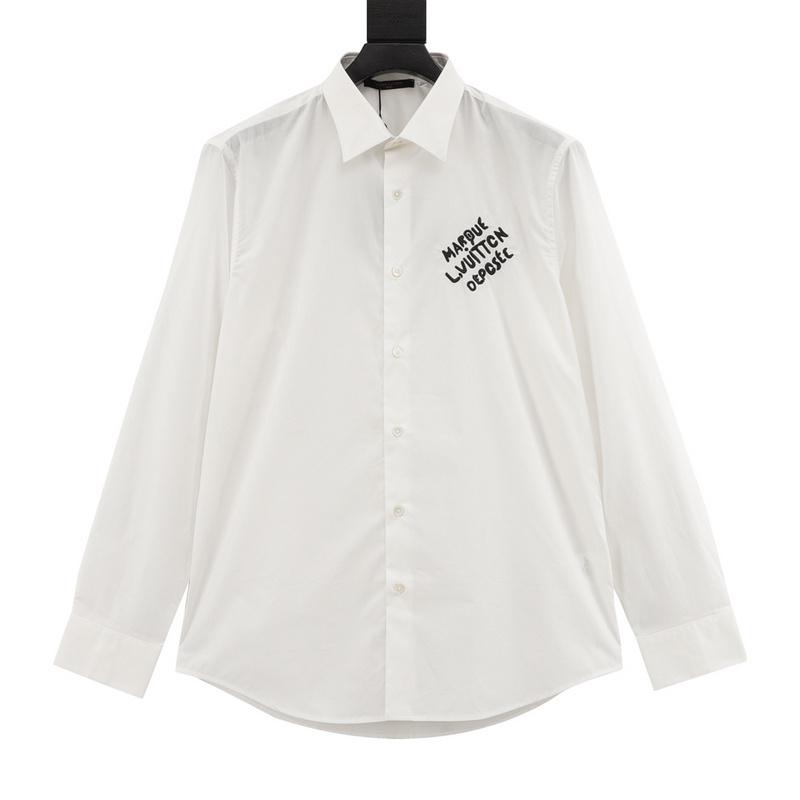 designer,replica,clothing,fake,1:1,lv,luxury,high quality LV  letter embroidered long-sleeved shirt (7024)