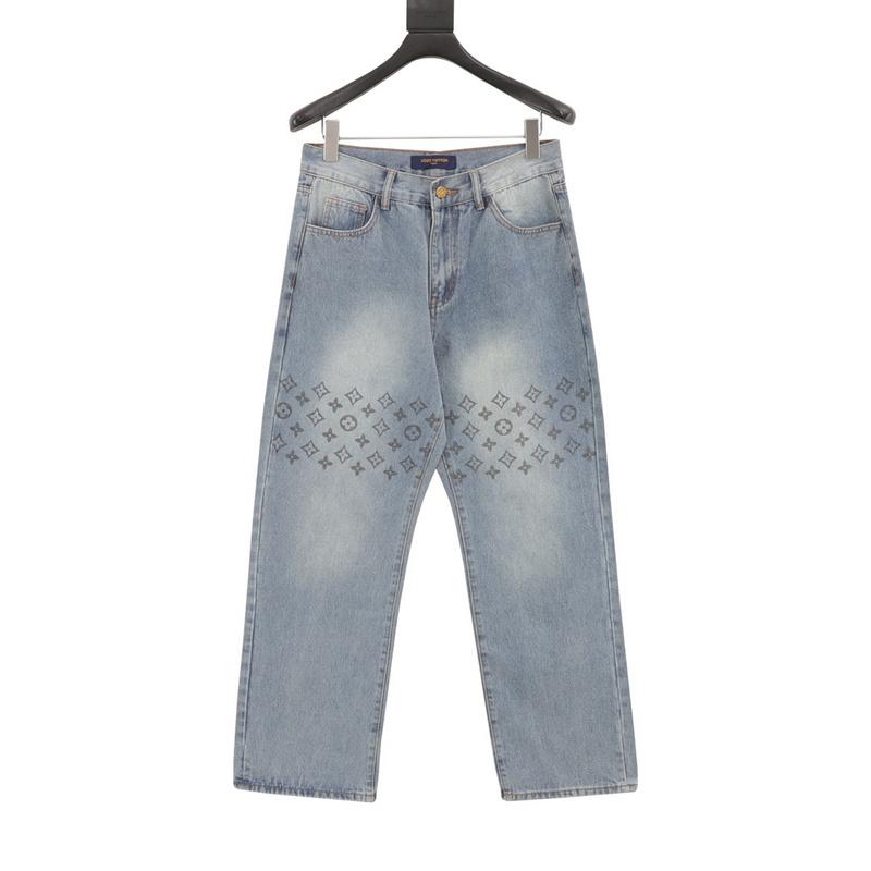 designer,replica,clothing,fake,1:1,lv,luxury,high quality LV  patchwork presbyopic denim trousers (FC9A)