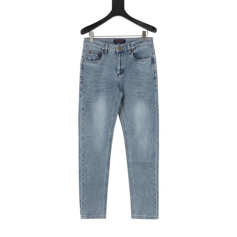 designer,replica,clothing,fake,1:1,lv,luxury,high quality LV  jeans with logo printed all over the back pocket (4ED7)