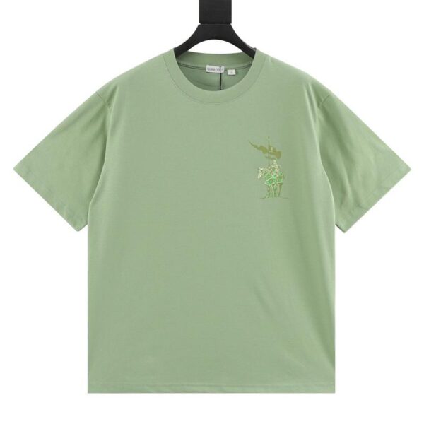 designer,replica,clothing,fake,1:1,lv,luxury,high quality Burberry war horse logo color block foam printed short-sleeved T-shirt (30EA)